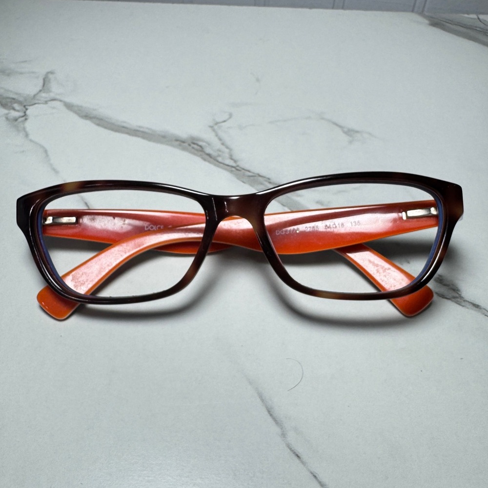 Dolce & Gabbana DG3175 2765 Havana Tortoise Orange Blue Eyeglass Frame 54-16-135